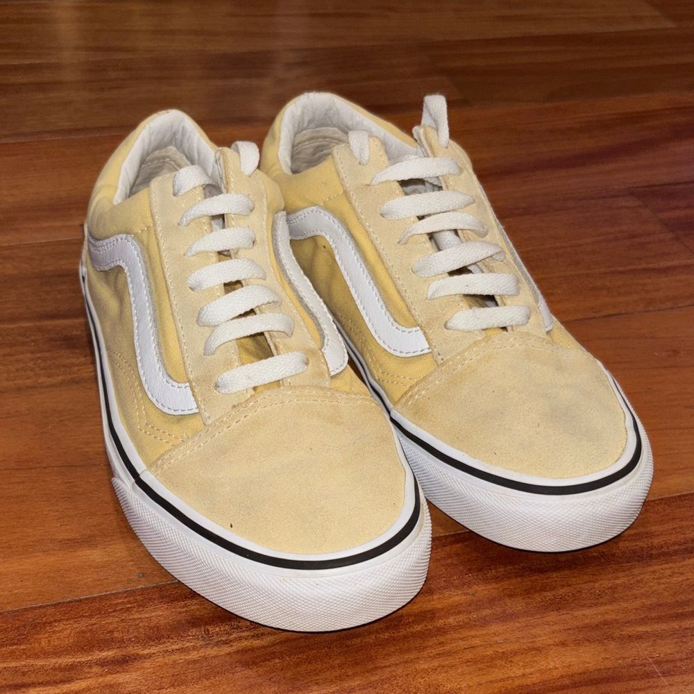 Vans Yellow Canvas & Suede Old Skool Sneakers women’s size 7.5 - Picture 4 of 10